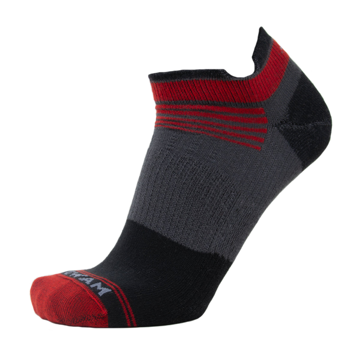 Supersonic No Show Ultralight Sock - Black side - made in The USA Wigwam Socks