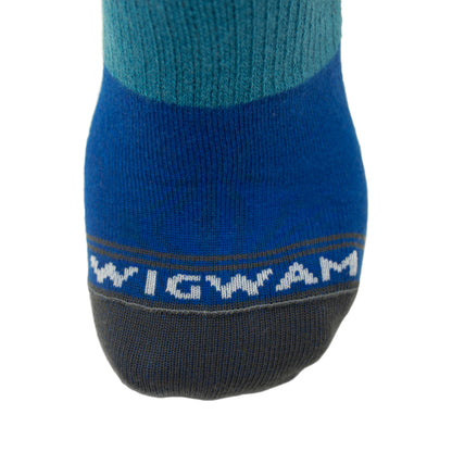 Supersonic No Show Ultralight Sock - Surf the web logo - made in The USA Wigwam Socks
