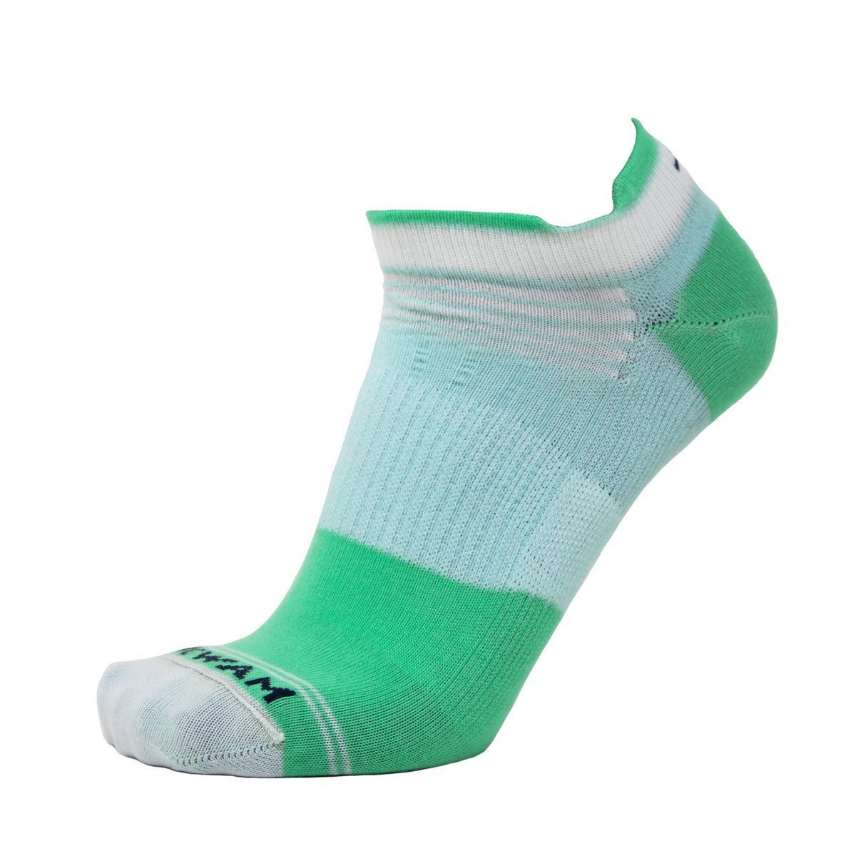 Supersonic No Show Ultralight Sock - Arcadia side - made in The USA Wigwam Socks
