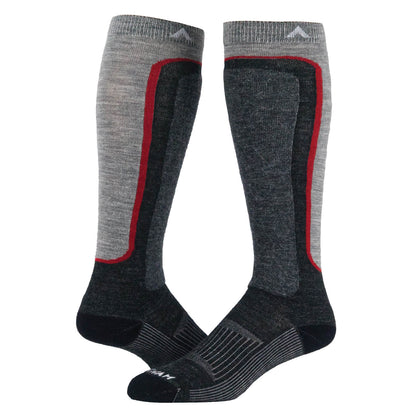 Snow Shield Over-The-Calf Sock - Grey full product perspective - made in The USA Wigwam Socks