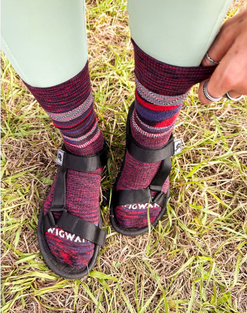 Bravura Mid-Crew Lightweight Sock - Lifestyle Image - made in The USA Wigwam Socks