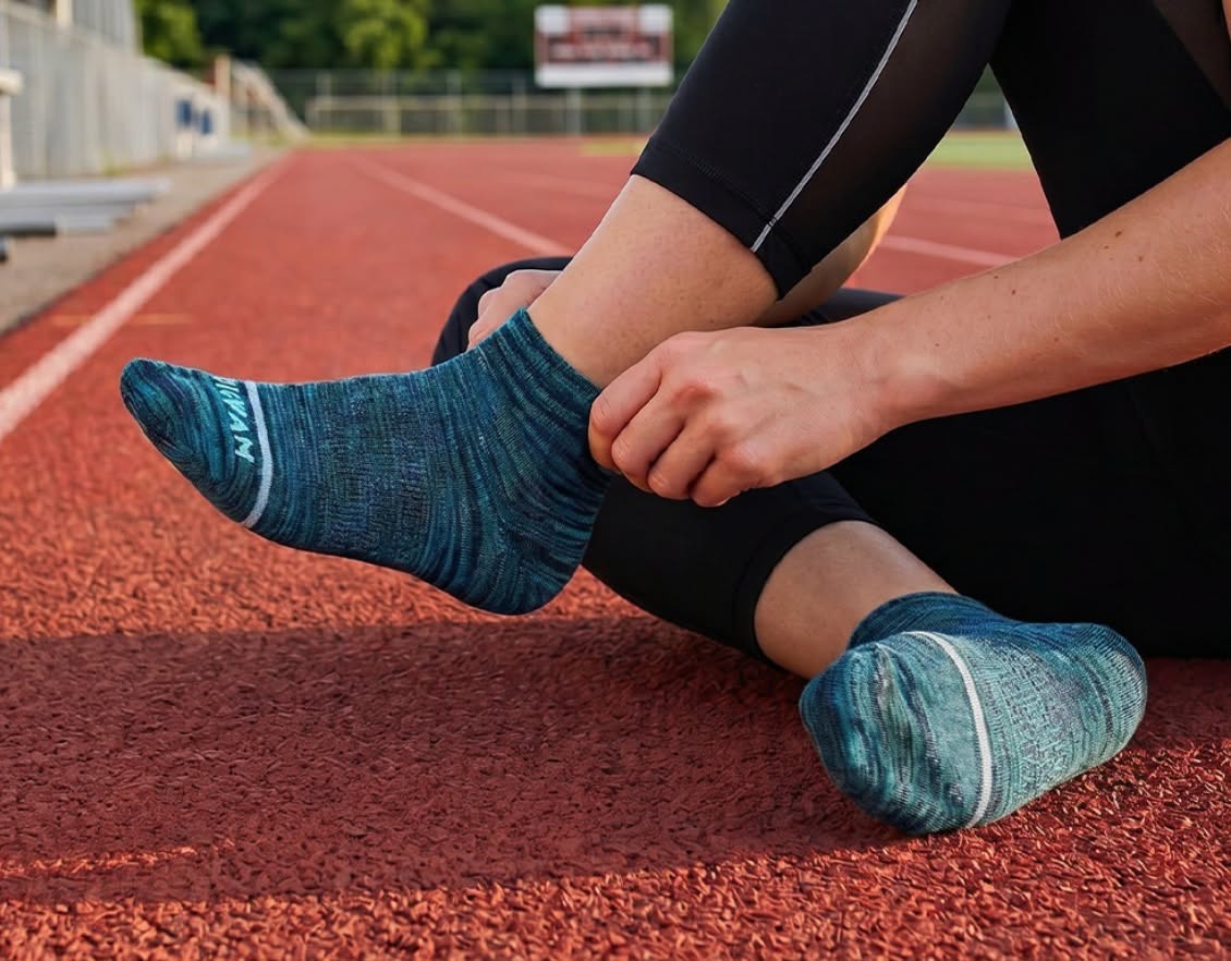 Bravura Quarter Lightweight Sock - Lifestyle Image - made in The USA Wigwam Socks