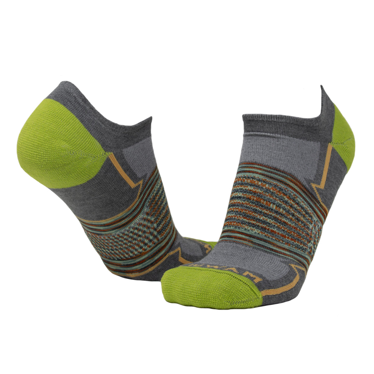 Phantom No Show Lightweight Sock - Pewter full product - made in The USA Wigwam Socks