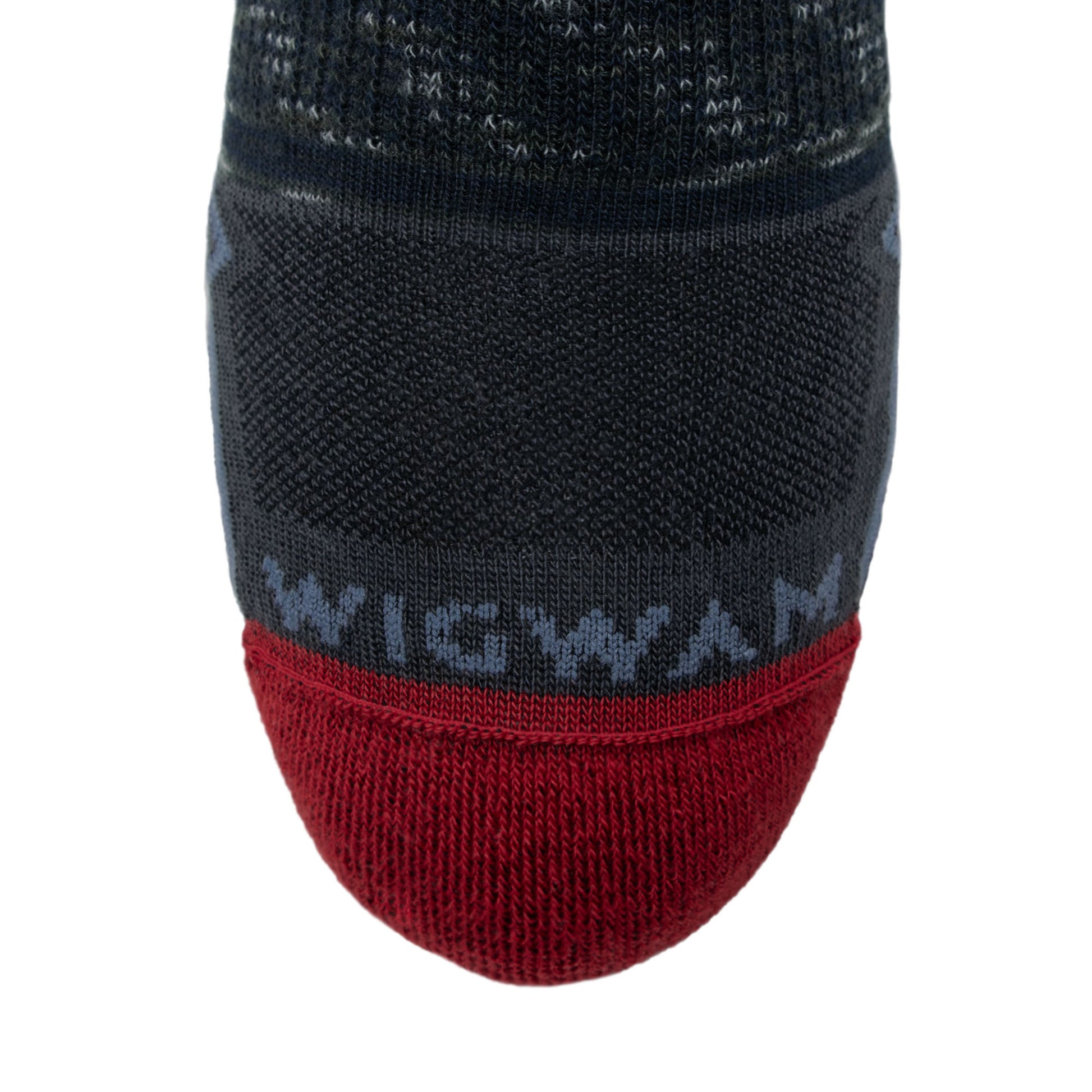 Phantom Quarter Lightweight Sock - Charcoal toe - made in The USA Wigwam Socks