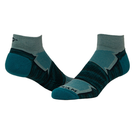 Phantom Quarter Lightweight Sock - Mineral blue full product