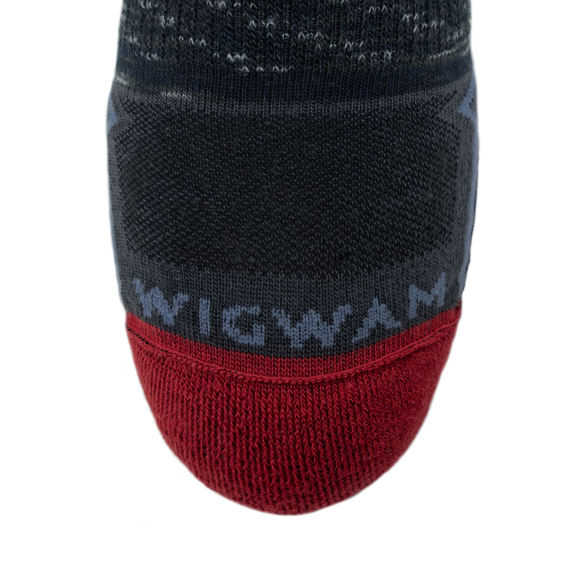 Phantom Mid-Crew Lightweight Sock - Charcoal toe - made in The USA Wigwam Socks
