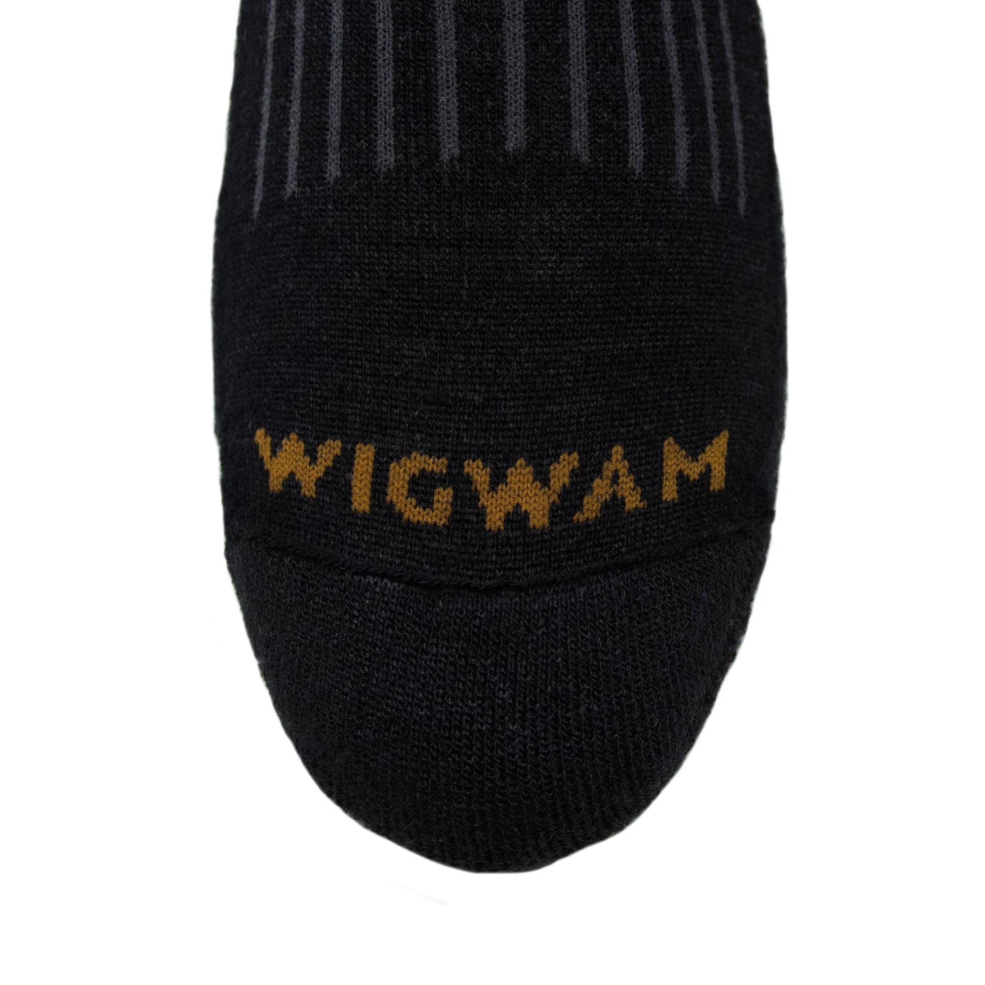 Alpaca Ridge Low Lightweight Sock - Black toe - made in The USA Wigwam Socks