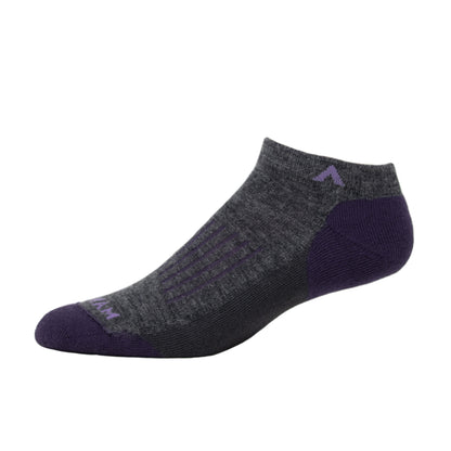 Alpaca Ridge Low Lightweight Sock - Purple Velvet side - made in The USA Wigwam Socks