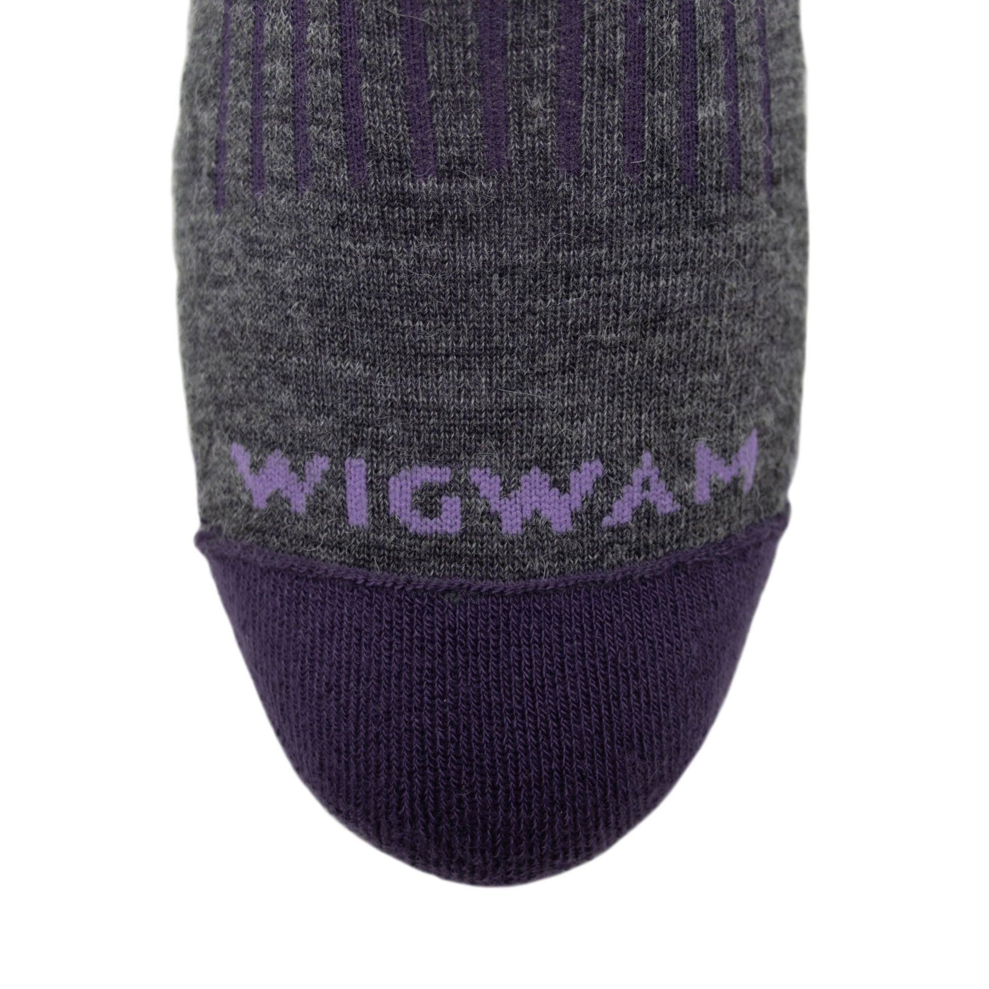 Alpaca Ridge Low Lightweight Sock - Purple Velvet Toe - made in The USA Wigwam Socks