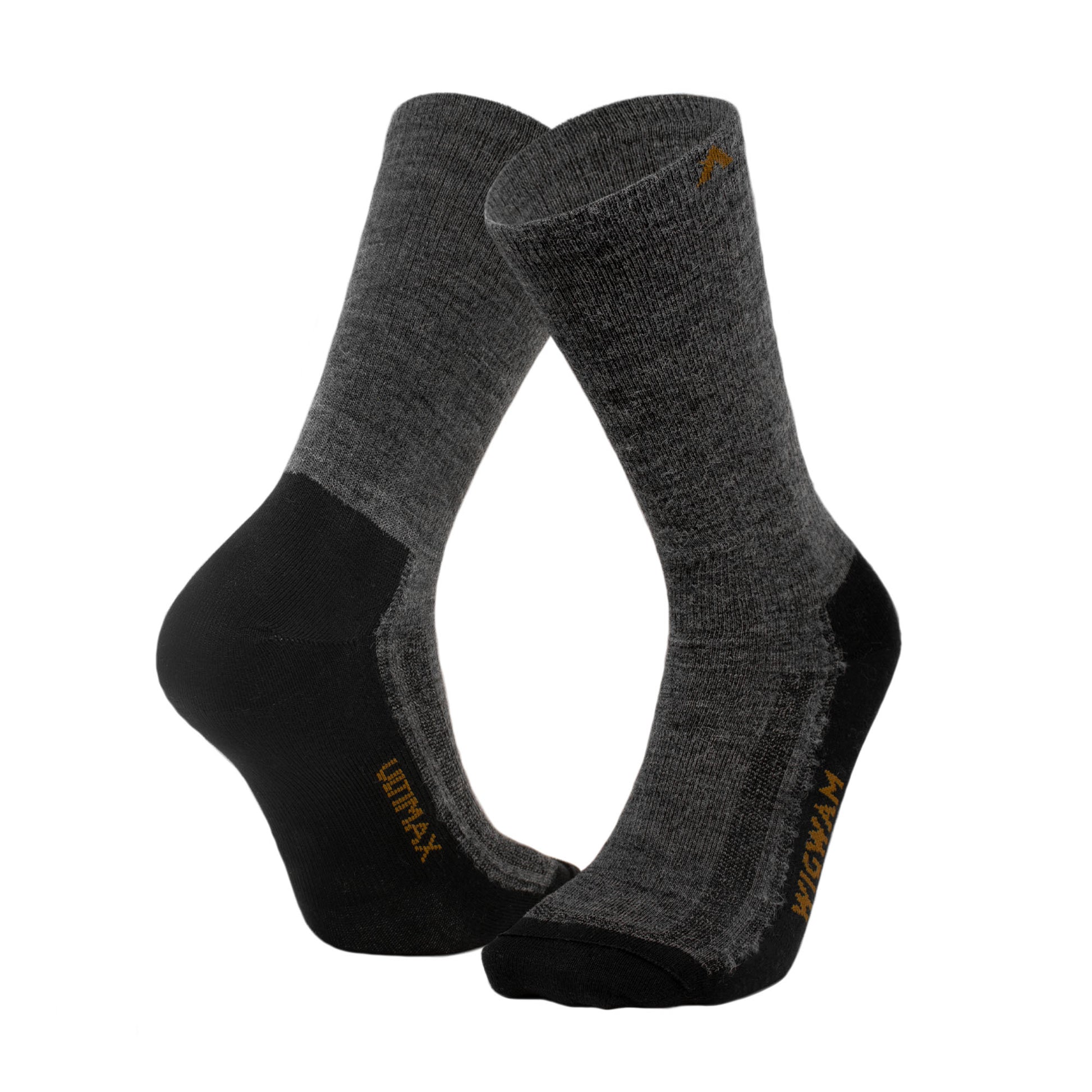 Alpaca Air Ultralightweight Crew Sock - Charcoal full - made in The USA Wigwam Socks