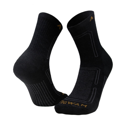 Alpaca Ultra Mid Crew Lightweight Sock - Black full