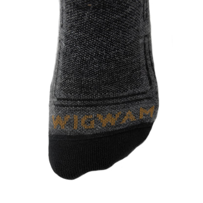 Alpaca Ultra Mid Crew Lightweight Sock - Charcoal toe - made in The USA Wigwam Socks