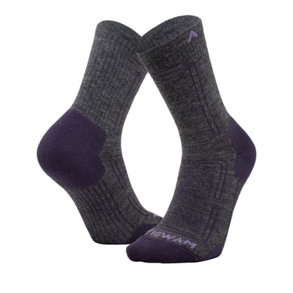 Alpaca Ultra Mid Crew Lightweight Sock - Purple velvet full - made in The USA Wigwam Socks