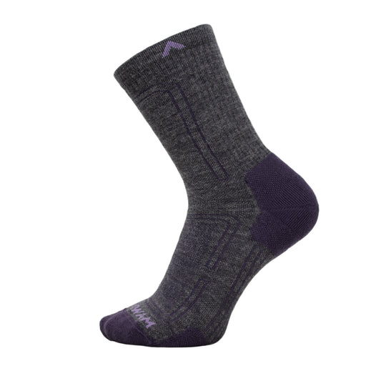 Alpaca Ultra Mid Crew Lightweight Sock - Purple velvet side