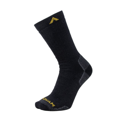 Alpaca Boot Midweight Sock - Black side - made in The USA Wigwam Socks