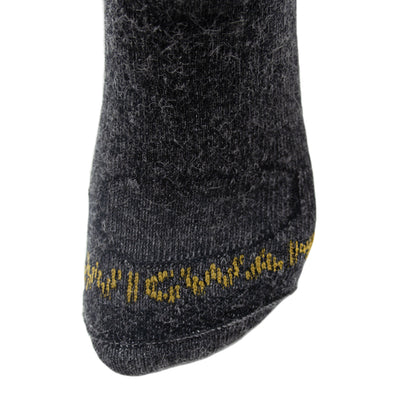 Alpaca Boot Midweight Sock - Charcoal toe - made in The USA Wigwam Socks