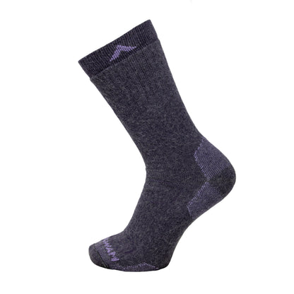 Alpaca Boot Midweight Sock - Purple velvet side - made in The USA Wigwam Socks