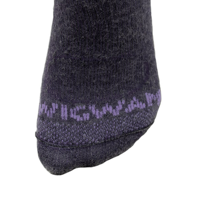 Alpaca Boot Midweight Sock - Purple velvet toe - made in The USA Wigwam Socks