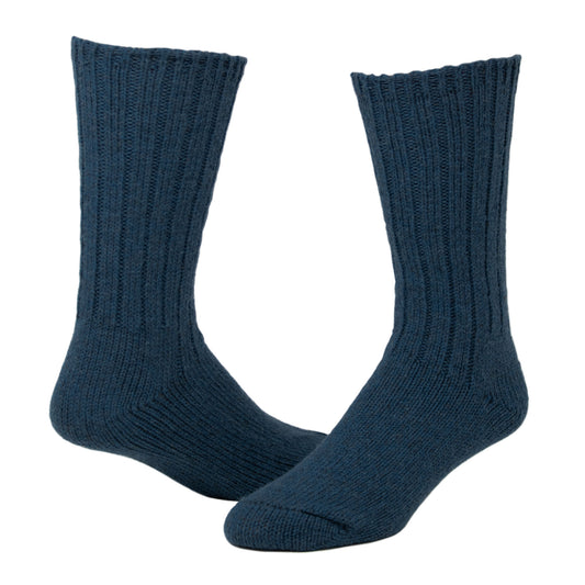 El-Pine Heavyweight Crew Ragg Wool Sock - Denim full product erspective