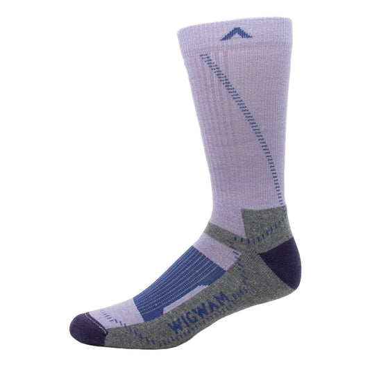 Merino Trek Hiker Lightweight Crew Sock - Lilac side perspective