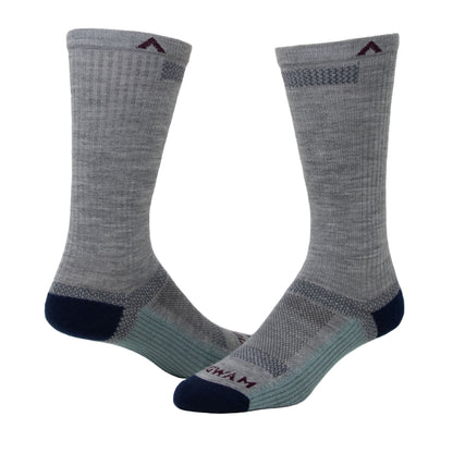 Merino Ultra Cool-Lite Lightweight Crew Sock - Pewter full product - made in The USA Wigwam Socks