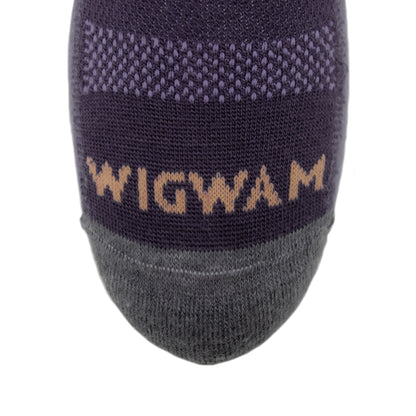 Merino Ultra Cool-Lite Lightweight Crew Sock - Purple velvet toe - made in The USA Wigwam Socks