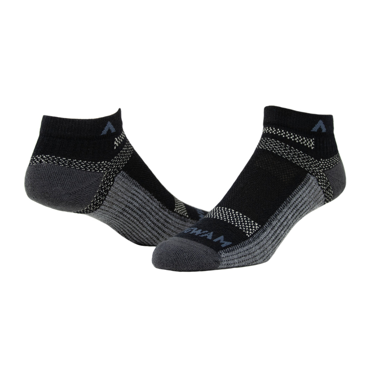 Merino Ultra Cool-Lite Low Ultra-lightweight Sock - Black II full product - made in The USA Wigwam Socks
