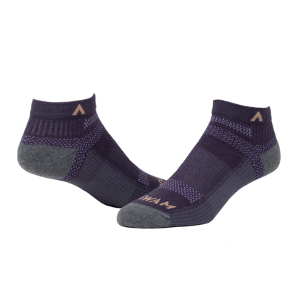 Merino Ultra Cool-Lite Low Ultra-lightweight Sock - Purple velvet full product - made in The USA Wigwam Socks