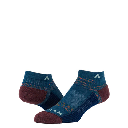 Merino Ultra Cool-Lite Low Sock - Majolica full product perspective - made in The USA Wigwam Socks