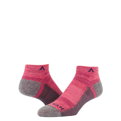 Merino Ultra Cool-Lite Low Sock - Mauvewood full product perspective - made in The USA Wigwam Socks
