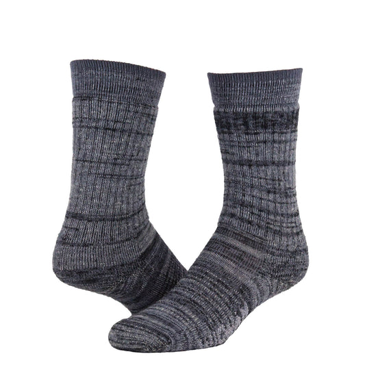 Merino Fjord Midweight Crew Merino Wool Sock - Grey full product perspective