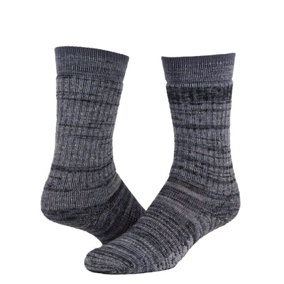 Merino Fjord Midweight Crew Merino Wool Sock - Grey full product perspective - made in The USA Wigwam Socks