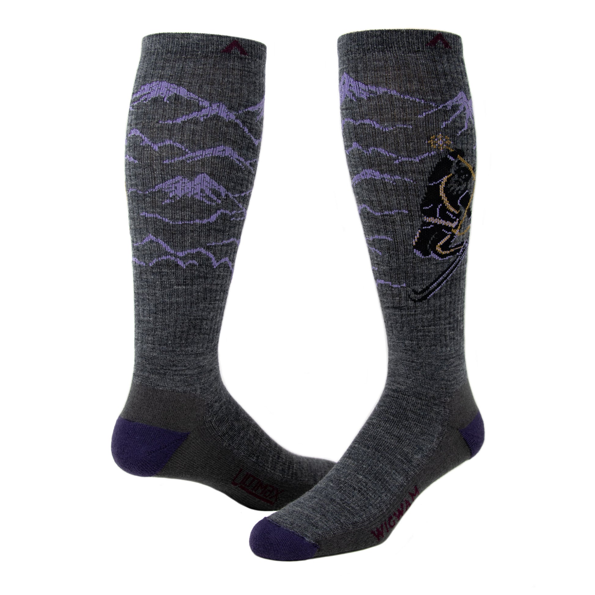 Ullr Lightweight OTC Lightweight Sock - charcoal full - made in The USA Wigwam Socks