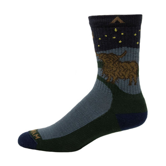 Highland Mid-Crew Lightweight Sock - Navy ll right