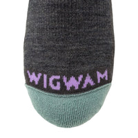 Fern Mid-Crew Lightweight Sock - Charcoal swatch - made in The USA Wigwam Socks