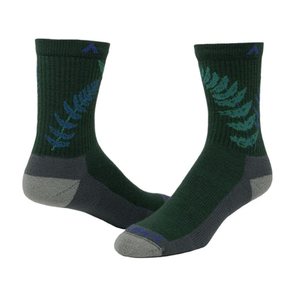 Fern Mid-Crew Lightweight Sock - Kashmir full product - made in The USA Wigwam Socks