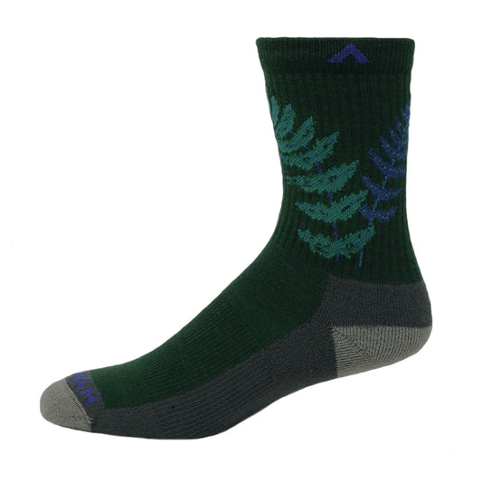 Fern Mid-Crew Lightweight Sock - Kashmir left side