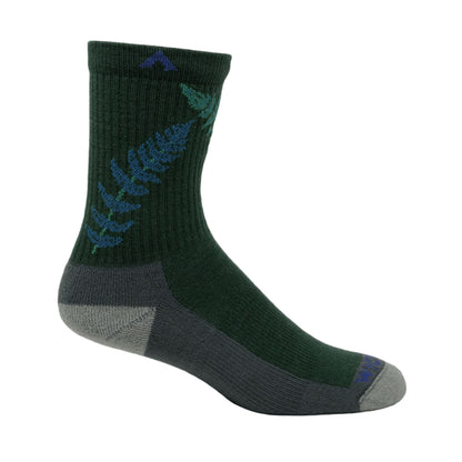 Fern Mid-Crew Lightweight Sock - Kashmir right side - made in The USA Wigwam Socks