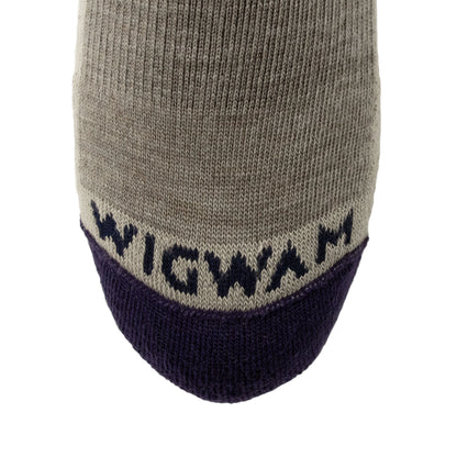 Campside Mid-Crew Lightweight Sock - Khaki toe - made in The USA Wigwam Socks