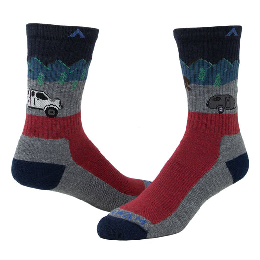 Campside Mid-Crew Lightweight Sock - Jester red full product