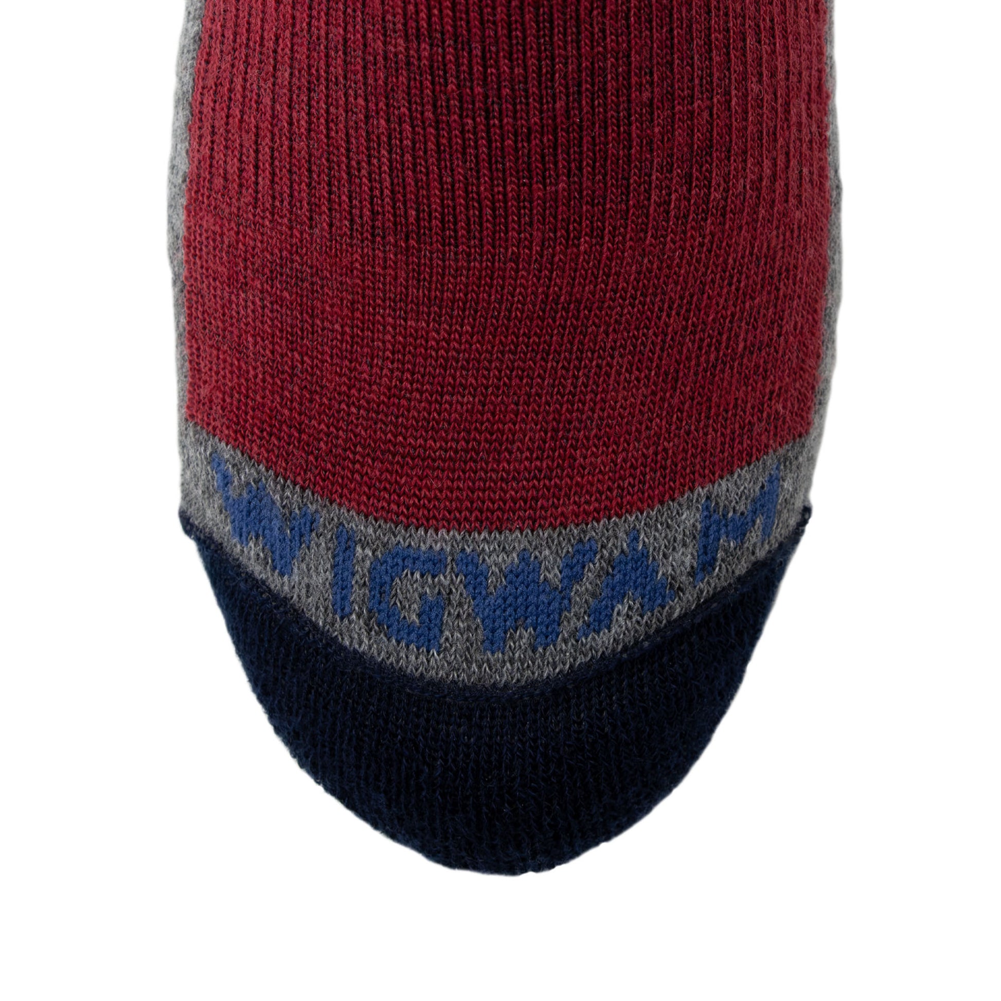 Campside Mid-Crew Lightweight Sock - Jester red toe - made in The USA Wigwam Socks