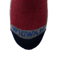 Campside Mid-Crew Lightweight Sock - Jester Red swatch - made in The USA Wigwam Socks