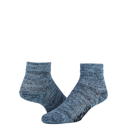 Stryation Quarter Lightweight Everyday Sock - NottingBlue full product perspective - made in The USA Wigwam Socks