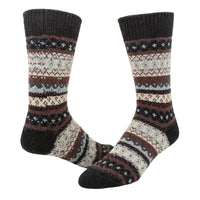Fairisle Lightweight Crew Sock - Black swatch - by Wigwam Socks