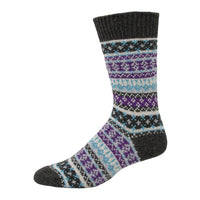 Fairisle Lightweight Crew Sock - Charcoal swatch - made in The USA Wigwam Socks