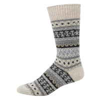 Fairisle Lightweight Crew Sock - Natural swatch - made in The USA Wigwam Socks