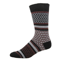Waffle Lightweight Crew Sock - Black swatch - made in The USA Wigwam Socks