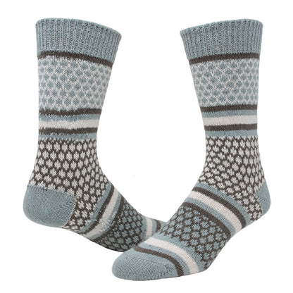 Waffle Lightweight Crew Sock - Natural full product perspective - made in The USA Wigwam Socks