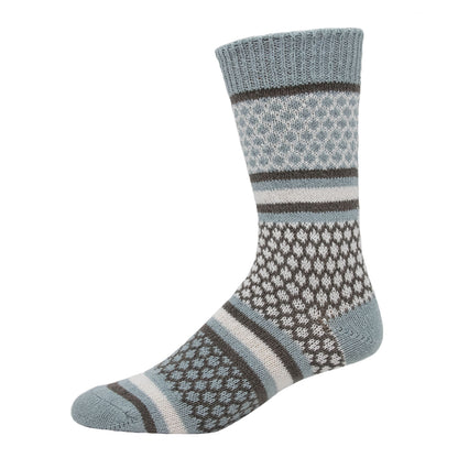 Waffle Lightweight Crew Sock - Natural side - made in The USA Wigwam Socks