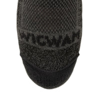 Cool-Lite Hiker Quarter Midweight Sock - Grey/Charcoal swatch - made in The USA Wigwam Socks